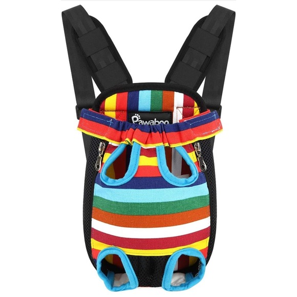 Pawaboo Other - Pawaboo Pet Carrier Backpack, Adjustable Pet Front/Back Dog Bag, Hiking Colorful